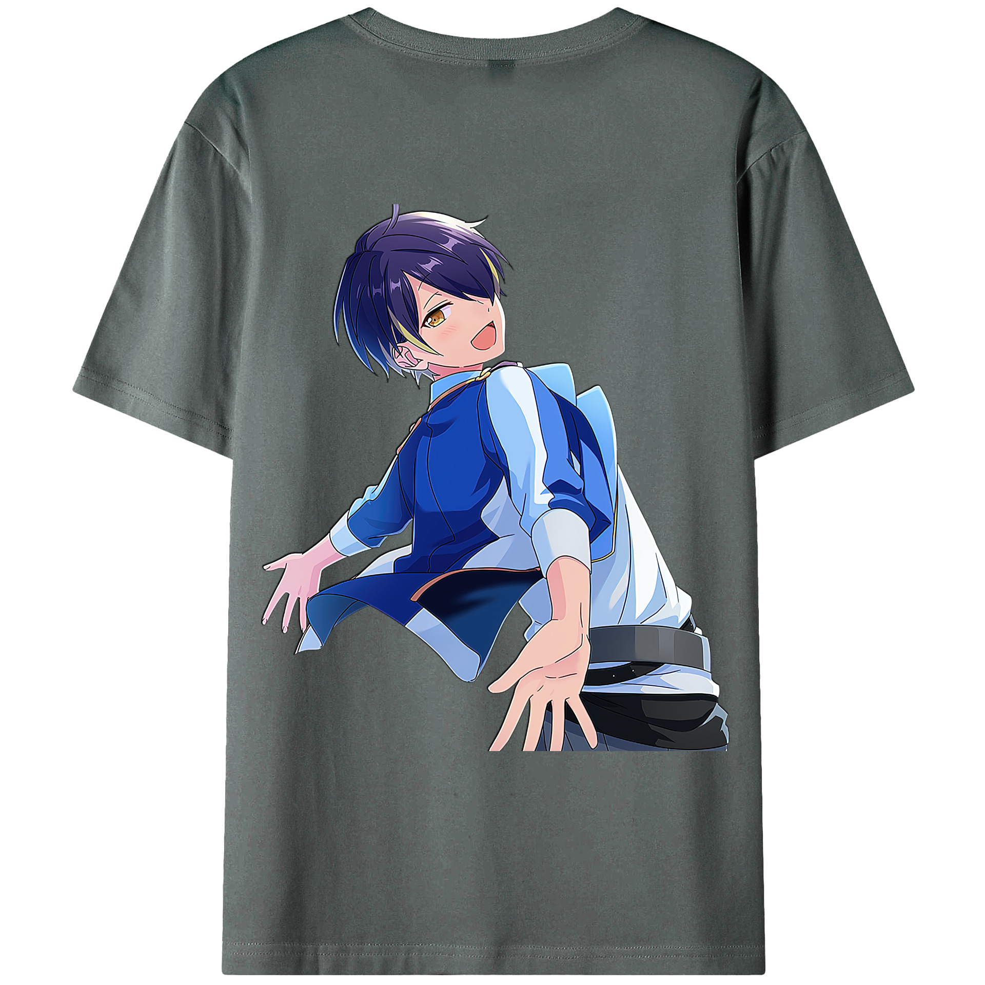 （画像用） あんさんぶるスターズ! Ensemble Stars 綿100％ メンズ半袖Tシャツ（バックプリント） 通気性